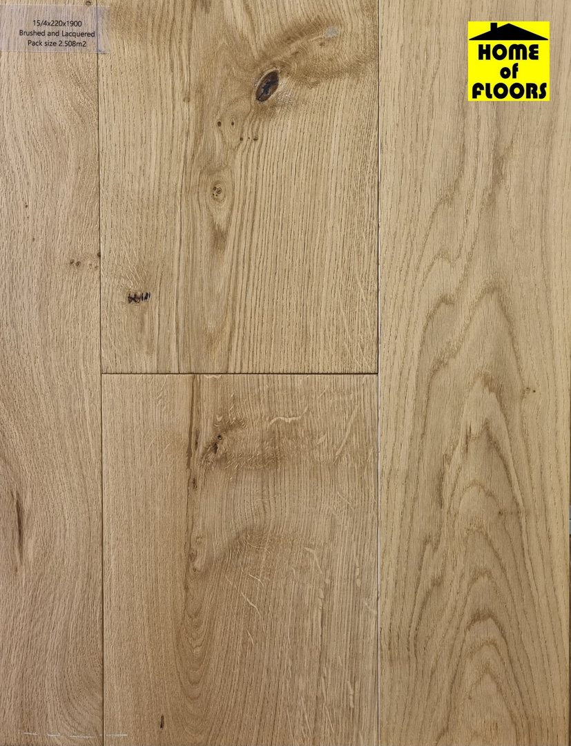 Cantillon Engineered Oak 15/4 x 220mm Brushed & Lacquered £57.99/m2