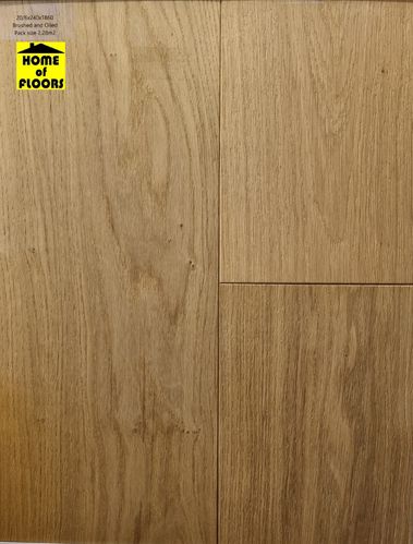 Cantillon Engineered Oak 20/6 x 240mm wide Brushed & Oiled £71.99/m2