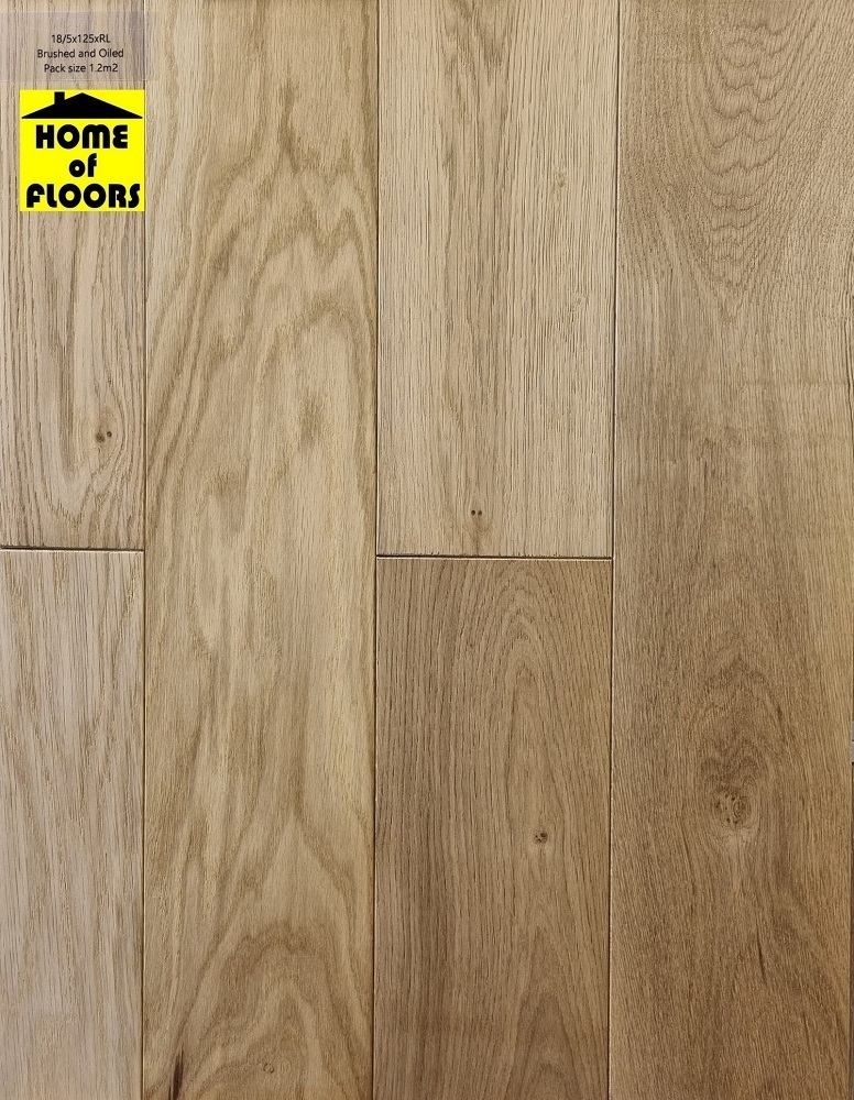 Cantillon Engineered Oak 18/5 x 125mm wide Brushed & Oiled £53.99/m2