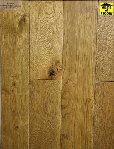 Cantillon Engineered Golden Oak 14/3 x 125mm wide Brushed & Lacquered £45.99/m2