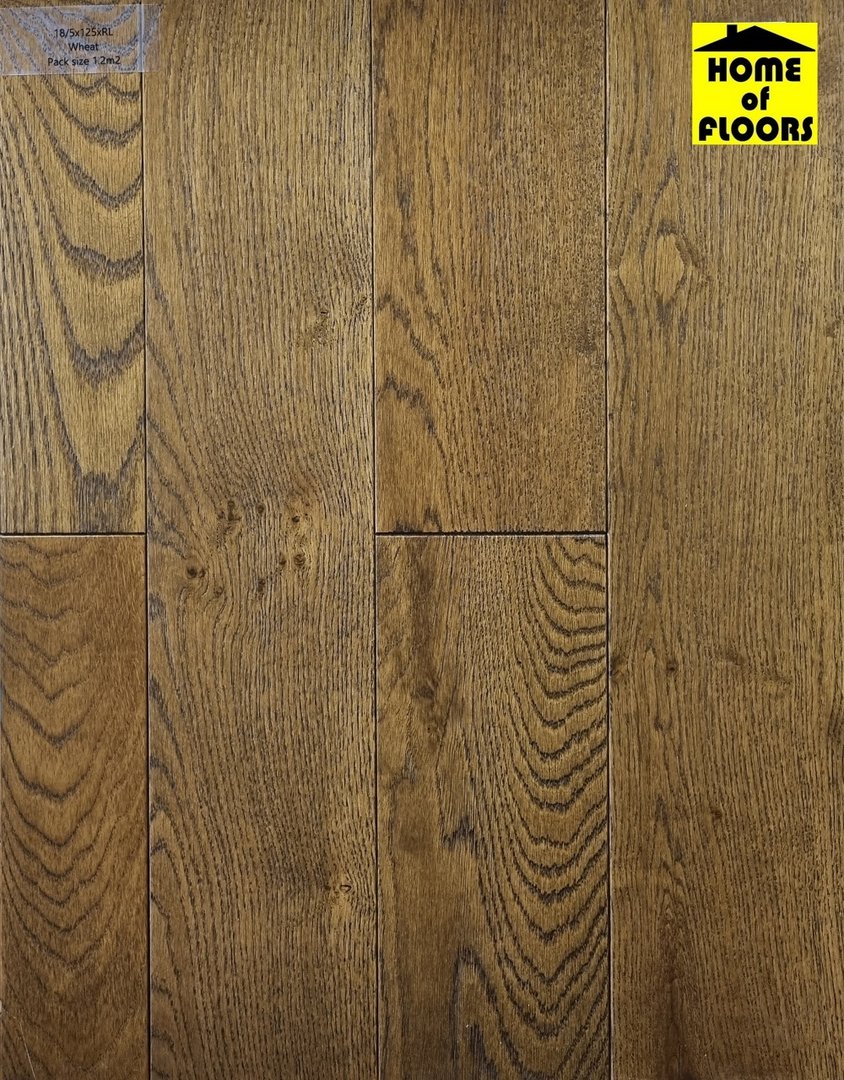 Cantillon Engineered Oak 18/5 x 125mm wide Wheat Brushed Lacquered £53.99/m2