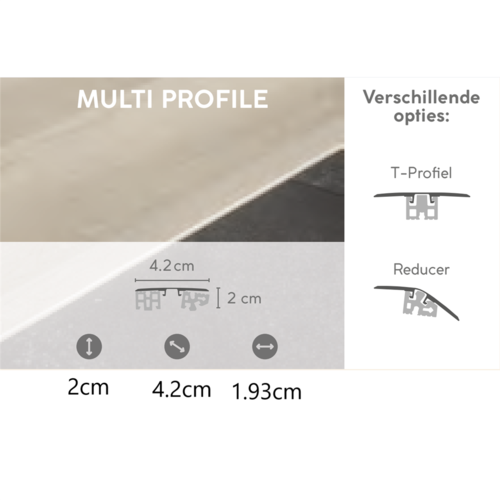 COREtec Multi Profile Threshold door trim Matching 1.93m
